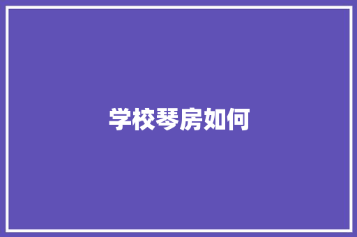 学校琴房如何 范文精选网