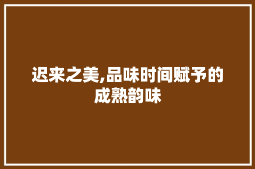 迟来之美,品味时间赋予的成熟韵味 优秀范文
