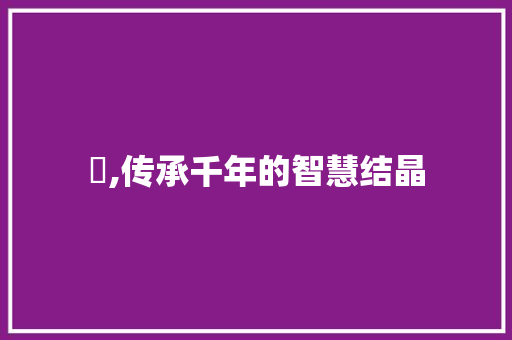 籇,传承千年的智慧结晶 优秀范文