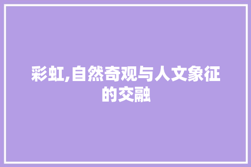 彩虹,自然奇观与人文象征的交融