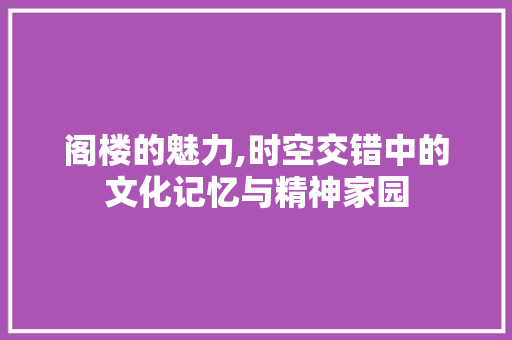 阁楼的魅力,时空交错中的文化记忆与精神家园