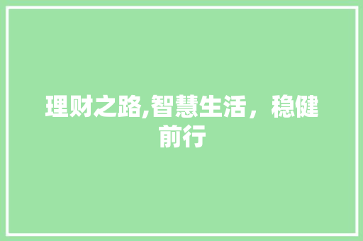 理财之路,智慧生活，稳健前行 范文宝典