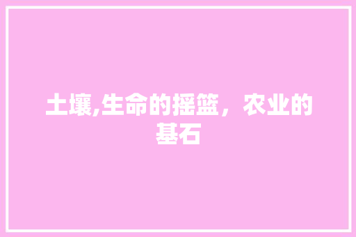 土壤,生命的摇篮，农业的基石 合同协议