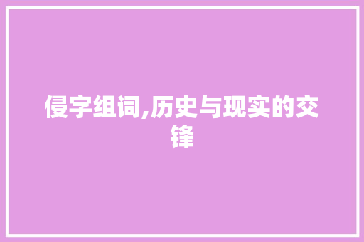 侵字组词,历史与现实的交锋