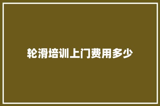 轮滑培训上门费用多少