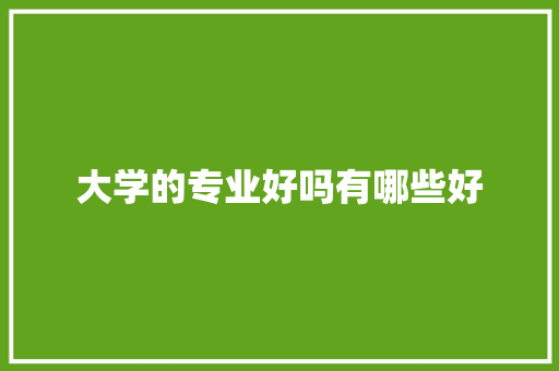 大学的专业好吗有哪些好 合同协议