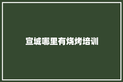 宣城哪里有烧烤培训